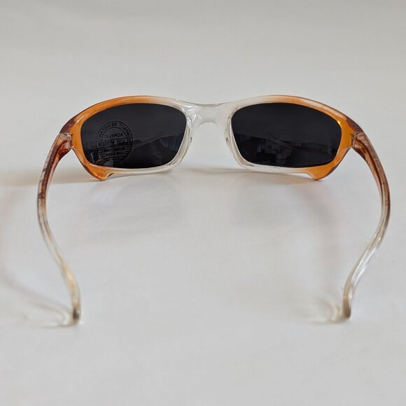 NWT Vintage 90's Kids Acetate Sporty Sunglasses (2 Tone Crystal Orange) - Picture 4 of 5